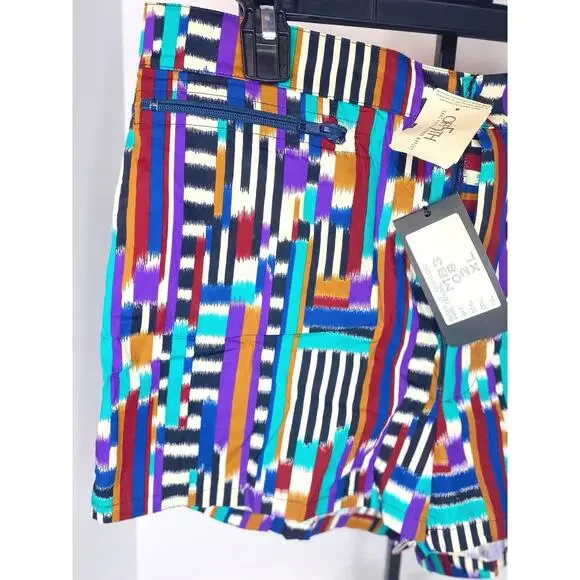 MISSONI rare funky color block printed men shorts , italian designer size XL NWT